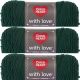 Spinrite Red Heart With Love Yarn Evergreen Pack of 3 Skein