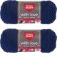 Spinrite Red Heart With Love Yarn Navy Pack of 2 Skein
