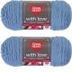 Spinrite Red Heart With Love Yarn Bluebell Pack of 2 Skein