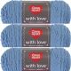 Spinrite Red Heart With Love Yarn Bluebell Pack of 3 Skein
