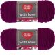 Spinrite Red Heart With Love Yarn Boysenberry Pack of 2 Skein