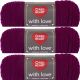 Spinrite Red Heart With Love Yarn Boysenberry Pack of 3 Skein