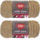 Spinrite Red Heart With Love Yarn Tan Pack of 2 Skein