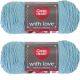 Spinrite Red Heart With Love Yarn Iced Aqua Pack of 2 Skein