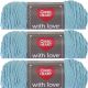 Spinrite Red Heart With Love Yarn Iced Aqua Pack of 3 Skein