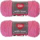 Spinrite Red Heart With Love Yarn Bubble Gum Pack of 2 Skein