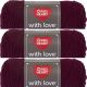 Spinrite Red Heart With Love Yarn Merlot Pack of 3 Skein