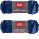 Spinrite Red Heart With Love Yarn Deep Blues Pack of 2 Skein