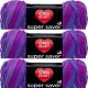 Spinrite Red Heart Super Saver Yarn Grape Fizz Pack of 3 Skein
