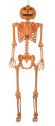 Seasons Pumpkin Head Skeleton Orange 60 inch 