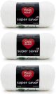 Red Heart Super Saver Yarn 3 Pack Skein Favorite Stripe 3 Count And Super Saver Yarn 3 Pack Skein White 3 Count