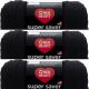 Spinrite Red Heart Super Saver Yarn Black Pack of 3 Skein