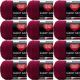 Spinrite Red Heart Super Saver Yarn Burgundy Pack of 12 Skein