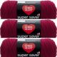 Spinrite Red Heart Super Saver Yarn Burgundy Pack of 3 Skein