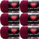 Spinrite Red Heart Super Saver Yarn Burgundy Pack of 6 Skein