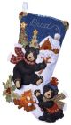 Plaid Bucilla 18 Inch Christmas Stocking Felt Applique Kit Black Bear Bonfire