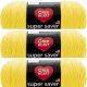 Spinrite Red Heart Super Saver Yarn Bright Yellow Pack of 3 Skein