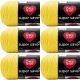 Spinrite Red Heart Super Saver Yarn Bright Yellow Pack of 6 Skein