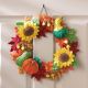 Plaid Bucilla Felt Wreath Applique Kit 15 inches Round Harvest Time