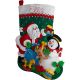 Plaid Bucilla Felt Stocking Applique Kit 18 inches Long Santa and Snowman