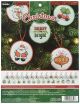 Plaid Bucilla Counted Cross Stitch Kit 2.5 inches Round Christmas Minis Ornaments