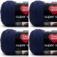 Spinrite Red Heart Super Saver Yarn Soft Navy Pack of 4 Skein