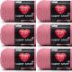 Spinrite Red Heart Super Saver Yarn Light Raspberry Pack of 6 Skein