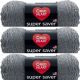 Spinrite Red Heart Super Saver Yarn Gray Heather Pack of 3 Skein