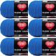 Spinrite Red Heart Super Saver Yarn Blue Pack of 6 Skein