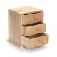 Wood Cabinet With 3 Drawers 6.625 X 8 Inches