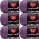 Spinrite Red Heart Super Saver Yarn Medium Purple Pack of 6 Skein