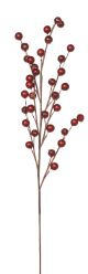 Christmas Decoration Berry pick Burgundy Glitter Red 35 berries in pick