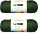 Spinrite Caron Simply Soft Solids Yarn Dark Sage Pack of 2 Skein