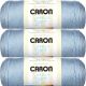 Spinrite Caron Simply Soft Solids Yarn Light Country Blue Pack of 3 Skein