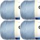 Spinrite Caron Simply Soft Solids Yarn Light Country Blue Pack of 4 Skein