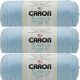 Spinrite Caron Simply Soft Solids Yarn Soft Blue Pack of 3 Skein