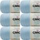 Spinrite Caron Simply Soft Solids Yarn Soft Blue Pack of 6 Skein