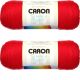 Spinrite Caron Simply Soft Solids Yarn Red Pack of 2 Skein
