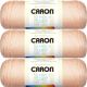 Spinrite Caron Simply Soft Solids Yarn Light Country Peach Pack of 3 Skein