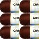 Spinrite Caron Simply Soft Solids Yarn Chocolate Pack of 6 Skein