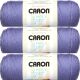 Spinrite Caron Simply Soft Solids Yarn Lavender Blue Pack of 3 Skein
