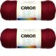 Caron Simply Soft Solids Yarn Burgundy Pack of 2 Skeins