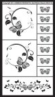 Armour Etch Stencil Rub N Etch Stencil Butterflies 5 X 8 Inch