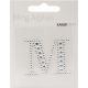 Bling Alphas Collection Self Adhesive Monogram Letter M