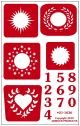 Armour Products Etch Over N Over Stencil Reverse Numbers