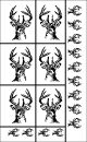 Armour Products Etch Rub N Etch Stencil 5 X 8 Deer Heads