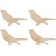 Flourishes Dies Cut Wood Pieces Sitting Birds