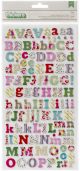 On Trend Collection Thickers Prted Chipboard Alphabet Stickers Eric Multi