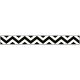 Glitter Ribbon Black Chevron 0.325 Ch 3 Yards