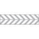 Glitter Ribbon Silver Arrows 0.875 Ch 3 Yards